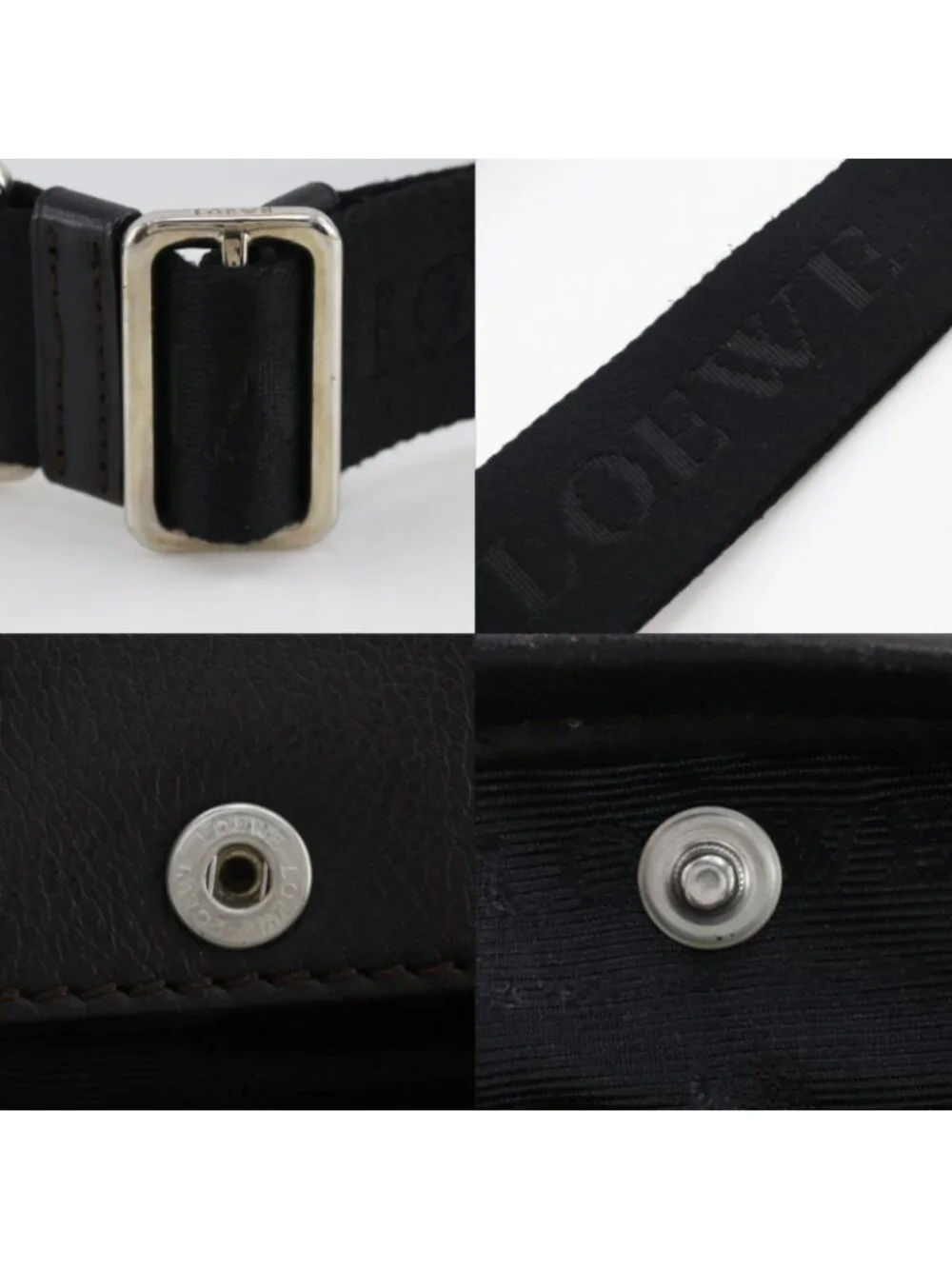 Loewe Anagram Leather Black Shoulder Bag